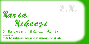 maria mikeczi business card